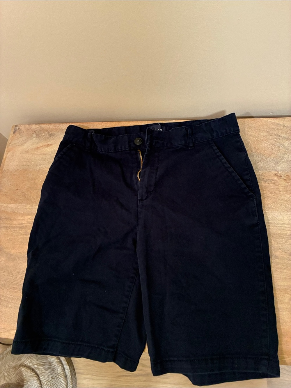 The Children's Place Navy Blue Kids Chino Shorts 10 Husky
